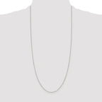 Polished Box Chain Necklace in Sterling Silver