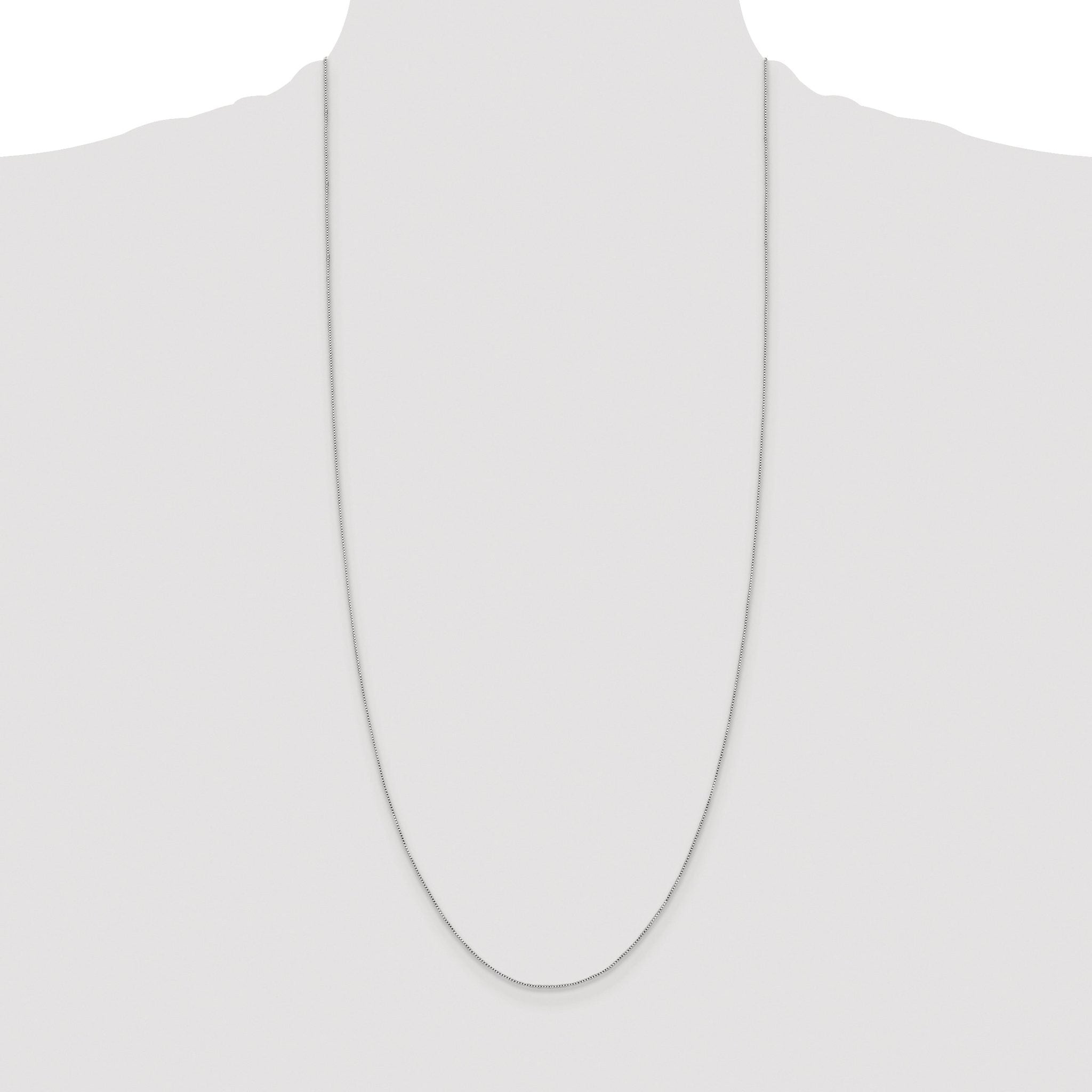 Polished Box Chain Necklace in Sterling Silver