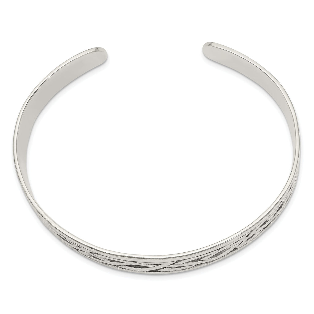 Sophia Jewelers Sterling Silver Celtic Cuff Bracelet Engravable Unisex Design