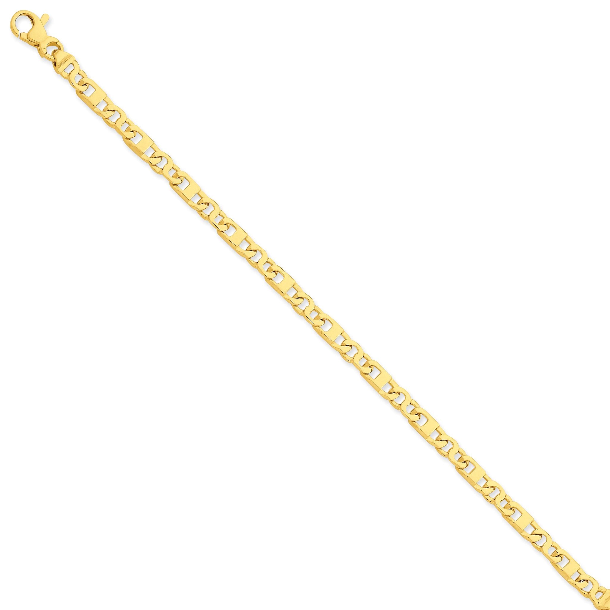 Sophia Jewelers 14K Gold Polished Fancy Link Bracelet Elegant Design Main image