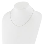 1.1mm 10K White Gold Round Cable Chain