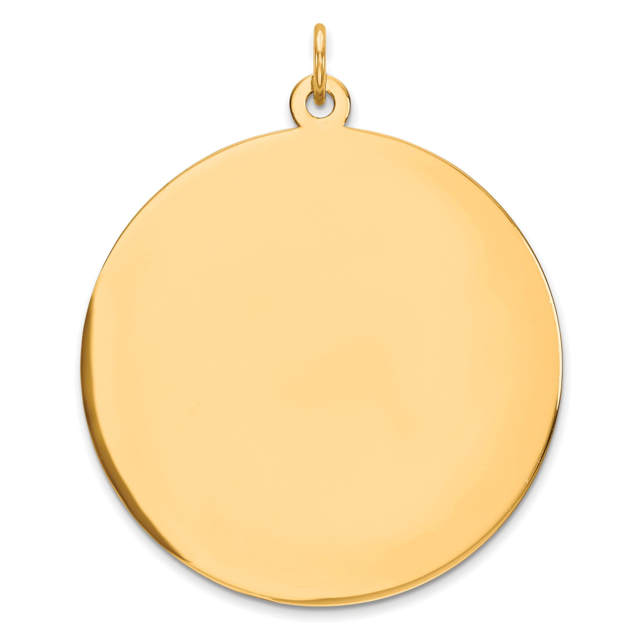 Sterling Silver GP Engraveable Round Polished  Disc Charm Main image