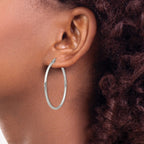 Stainless Steel Polished Hoop Earrings for Women