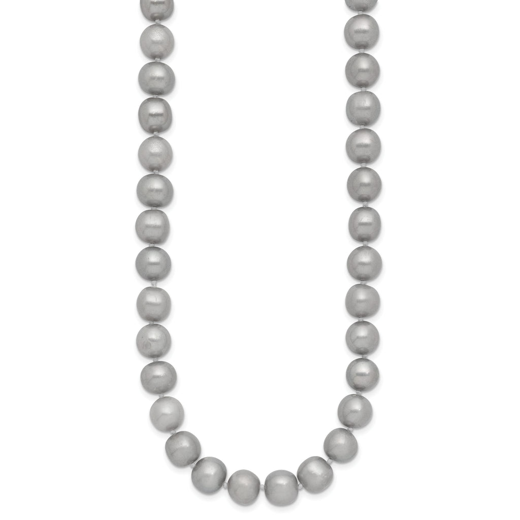 14K Gold Filled 8-9mm Grey Cultured Freshwater Pearl Necklace