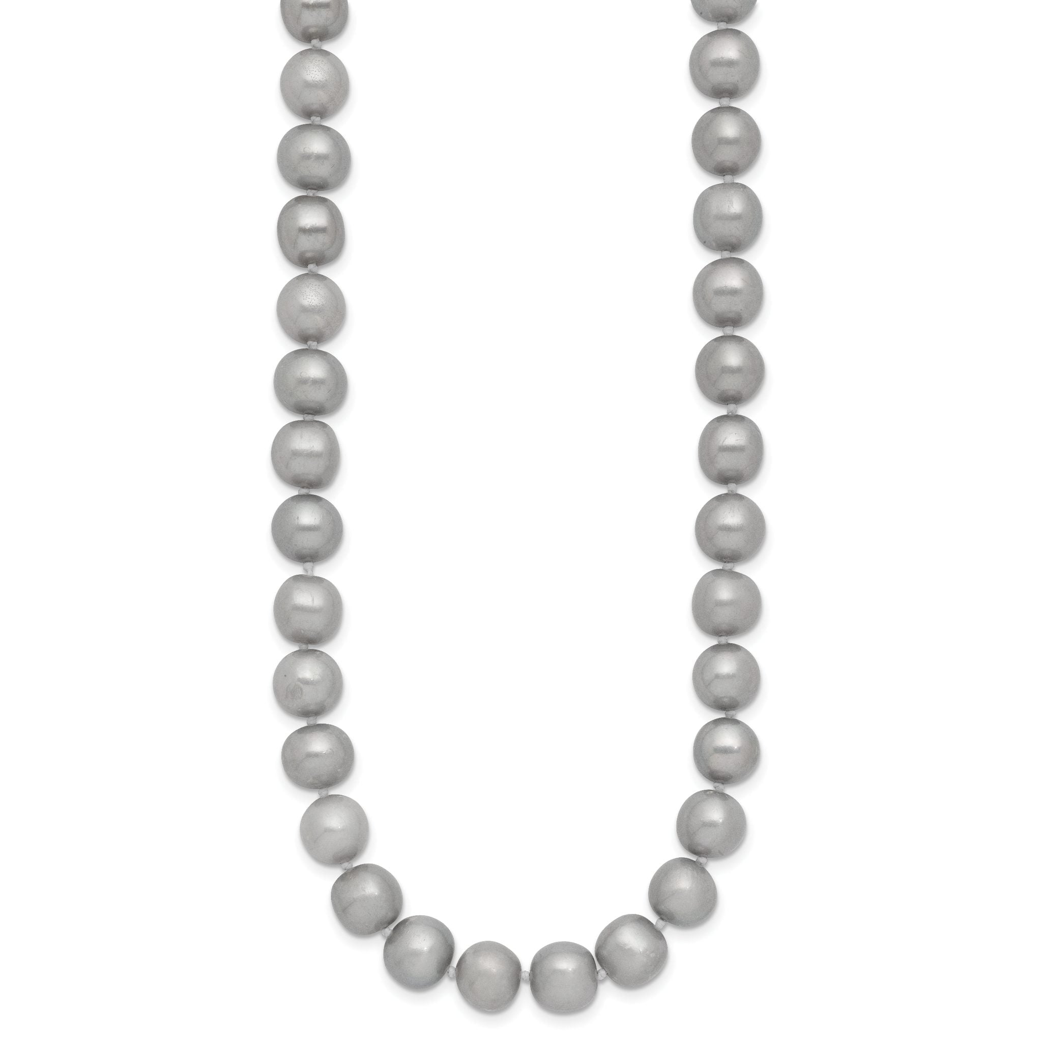 14K Gold Filled 8-9mm Grey Cultured Freshwater Pearl Necklace