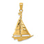 Sophia Jewelers 14K Gold Sailboat Pendant with Polished Solid Design