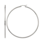 Stainless Steel Polished Hoop Earrings for Women