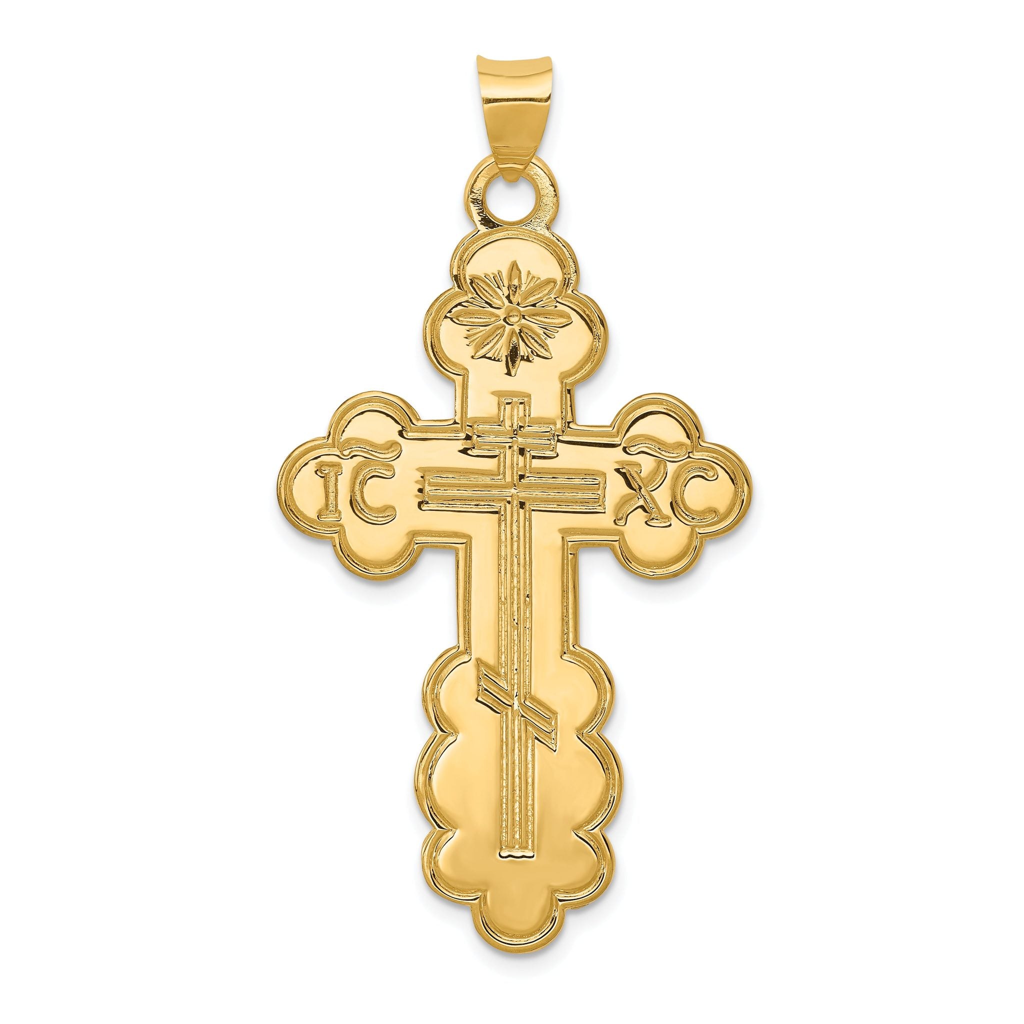 14K Eastern Orthodox Cross Pendant Main image