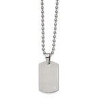 Reversible Dog Tag Necklace in Stainless Steel