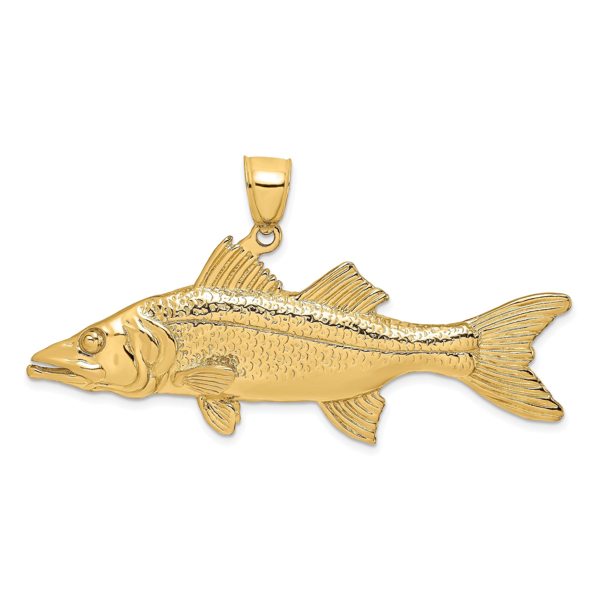 14K 3-D Snook Fish Charm Main image