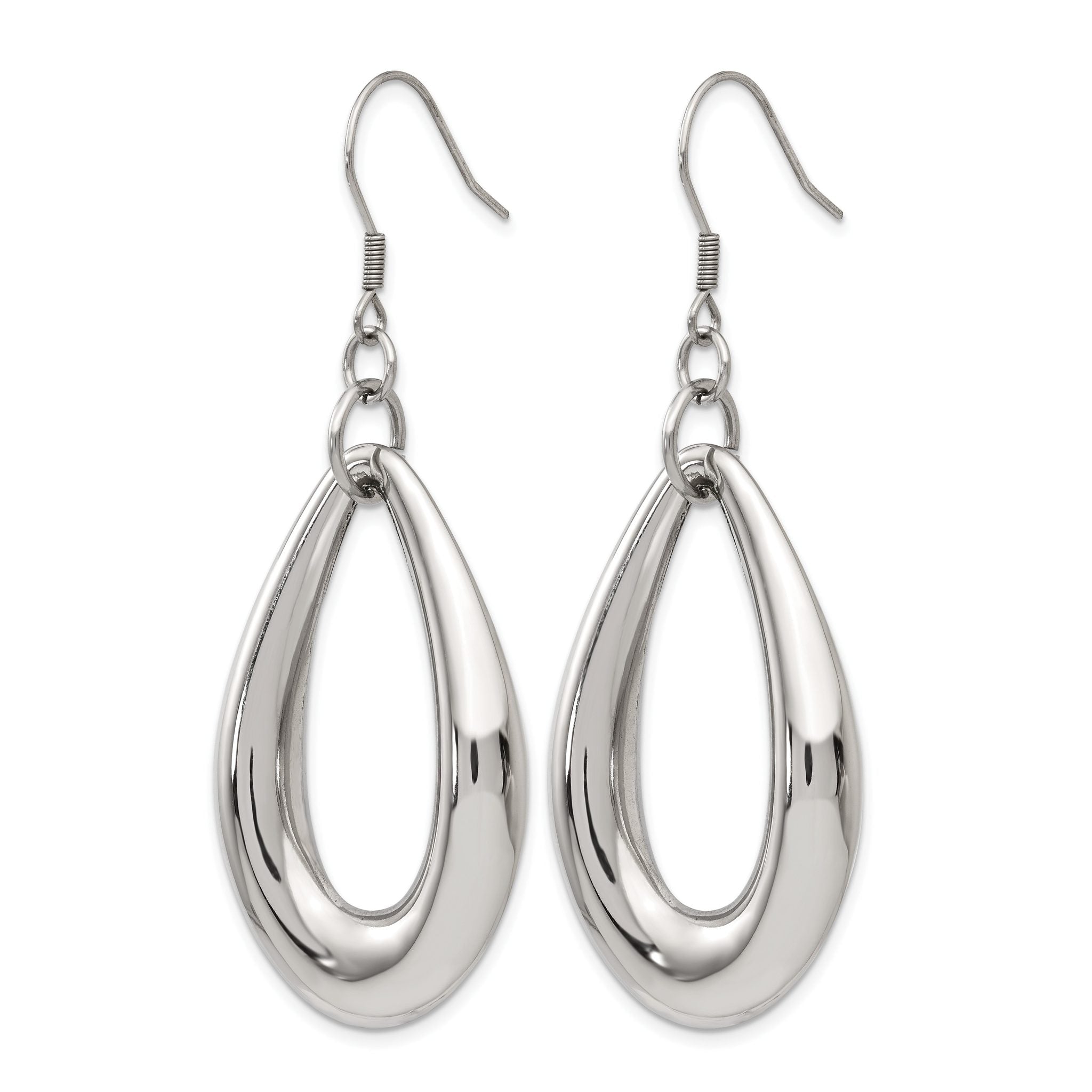 Stainless Steel Polished Teardrop Drop Dangle Earrings for Women