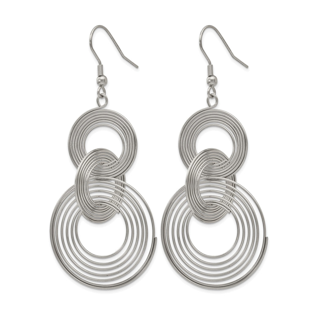 Stainless Steel Polished Drop Dangle Earrings for Women