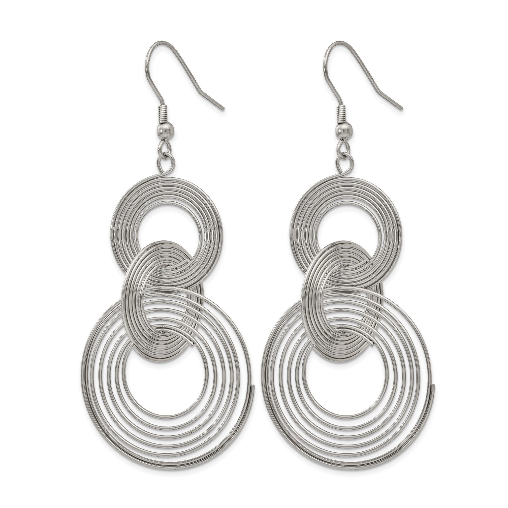 Stainless Steel Polished Drop Dangle Earrings for Women