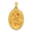 14K Saint Christopher Medal Hollow Pendant