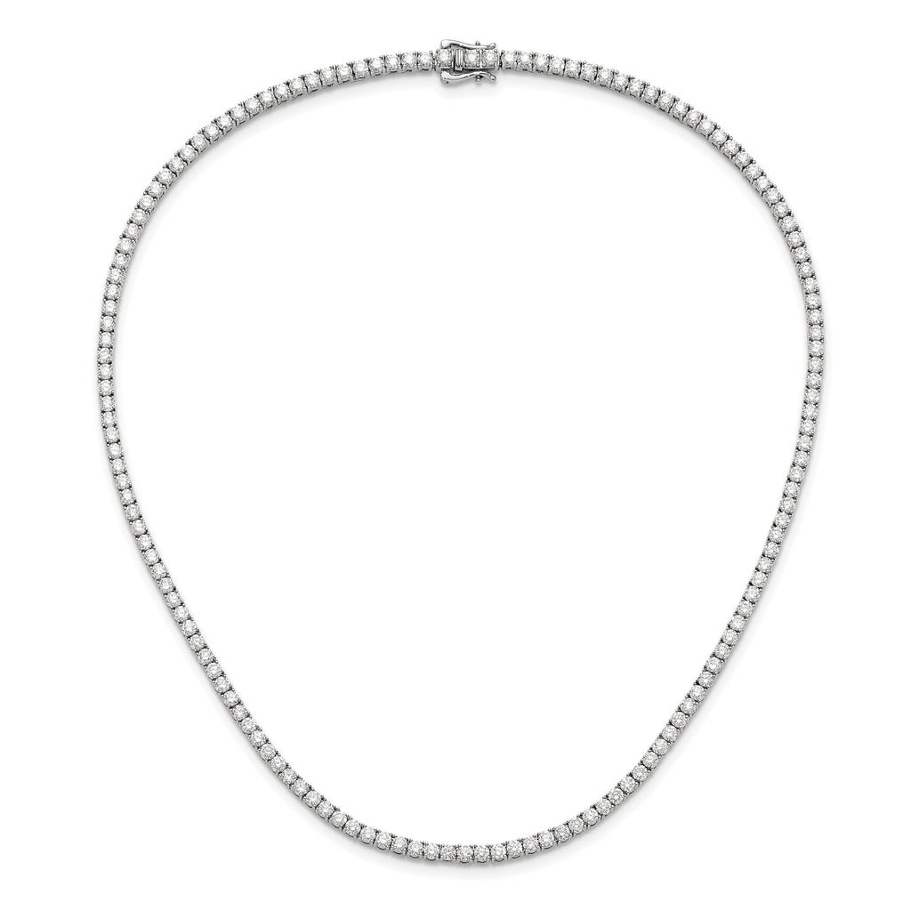 14k White Gold 10 carat Certified Lab Grown Diamond VS/SI+ G+ Complete 16 inch Tennis Necklace