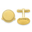 Gold-Plated Satin Florentine Round Cuff Links by Kelly Waters