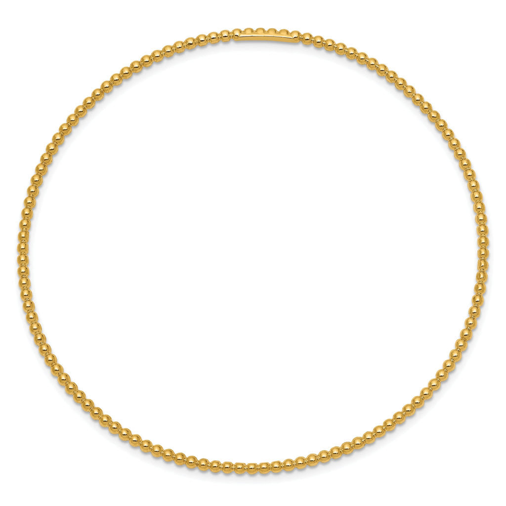 14K Beaded Slip-on Bangle