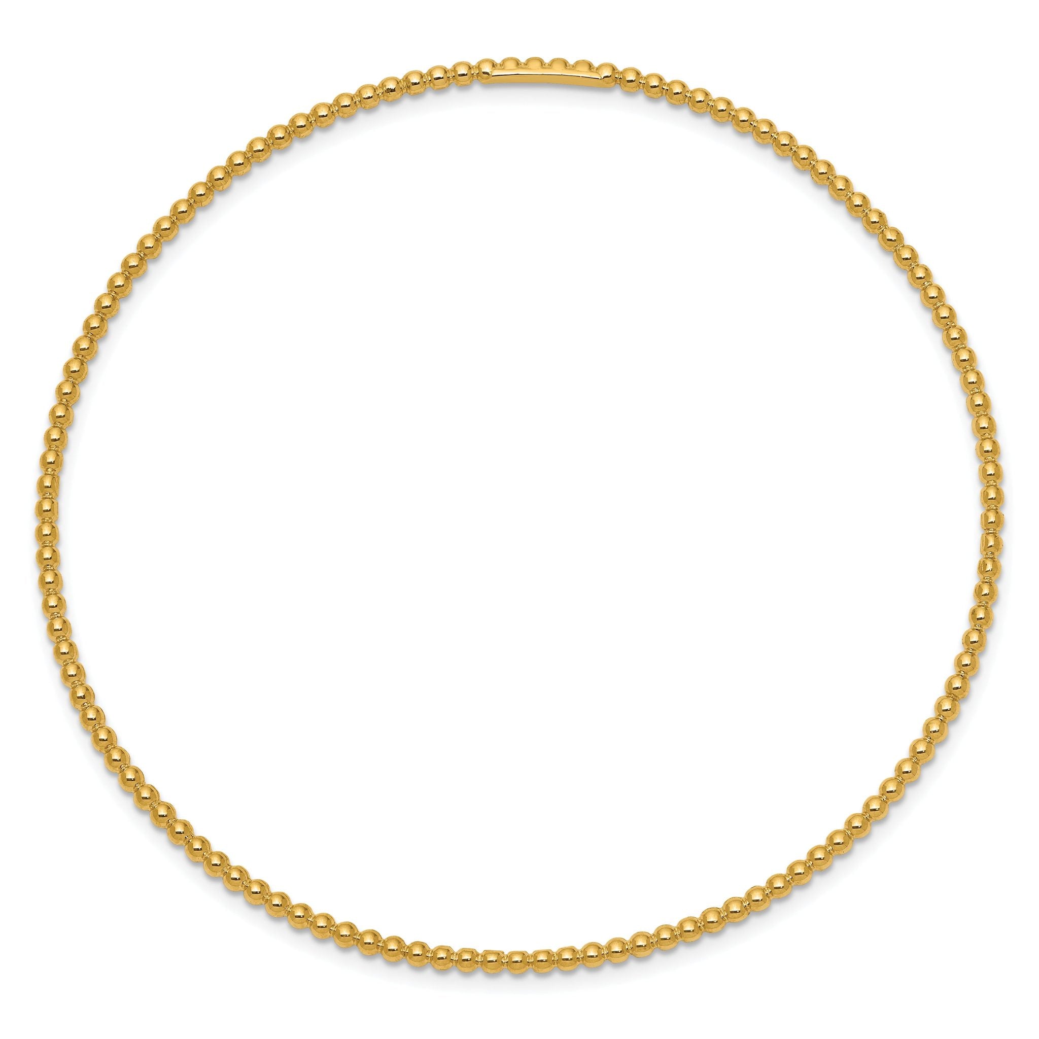 14K Beaded Slip-on Bangle