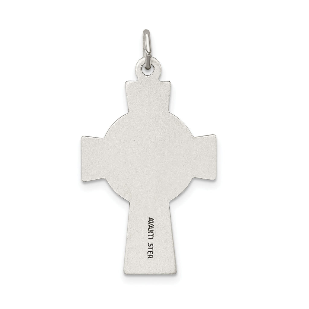Sterling Silver 925 Cross Pendant with Antiqued Satin Finish