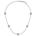 14k White Gold 6 3/4 carat Lab Grown Diamond VS/SI+ G+ Complete 18 inch 8mm Sphere Necklace