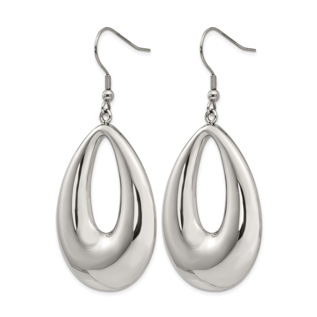 Stainless Steel Polished Teardrop Drop Dangle Earrings for Women