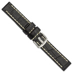 Alligator-Grain Leather Watch Band in Black, 20mm