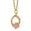 10K Tri-Color Black Hills Gold Butterfly Necklace with Polished Ropa Chain