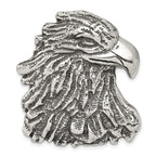 Men's 925 Sterling Silver Eagle Head Pendant with Antiqued Finish