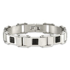 Stainless Steel Polished Black IP-plated Bracelet for Men