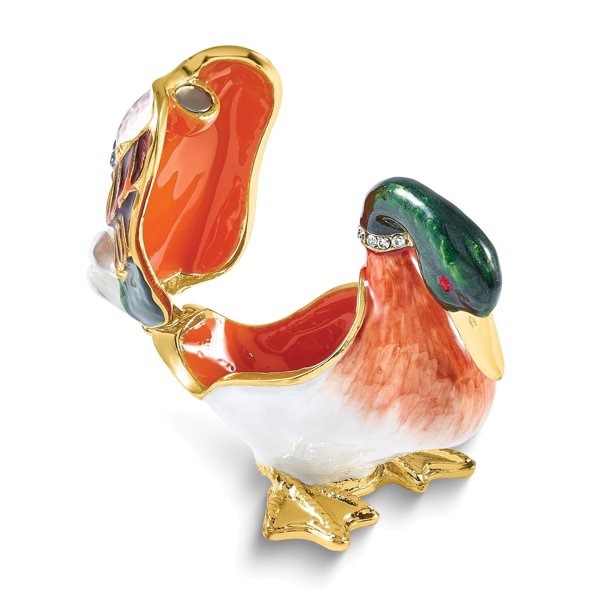 Luxury Giftware by Jere Bejeweled BILL Duck Trinket Box with Matching 18 inch Necklace Secondary image