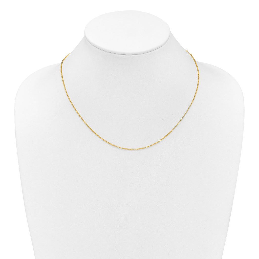 0.95mm 10K Yellow Gold Flat Cable Chain