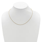 Sterling Silver Gold-plated 1.4mm D/C Rope 1in+1in Adjustable Chai