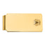 14k Men's Polished and Textured with Black Enamel 32 Degree Scottish Rite Masonic Small Money Clip