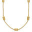 14K Polished Rectangle Station w/2in Ext. Necklace