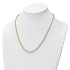 14k 11 5/8 carat Lab Grown Diamond VS+ F+ Complete Round 20 inch Graduated Tennis Necklace