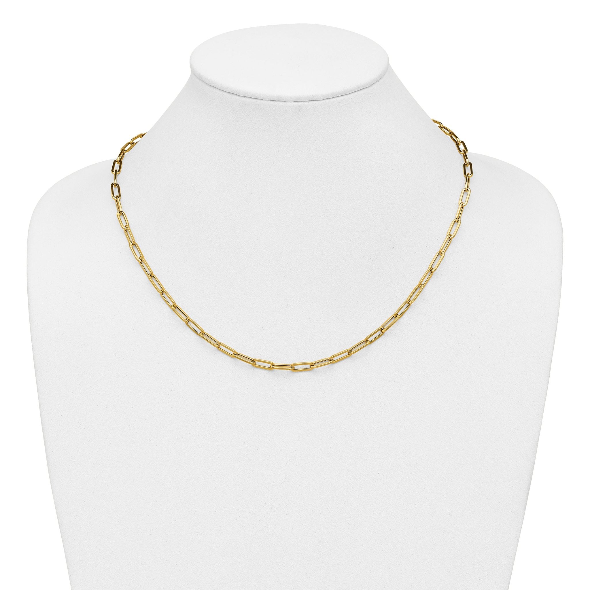 14K Polished Fancy Link Necklace
