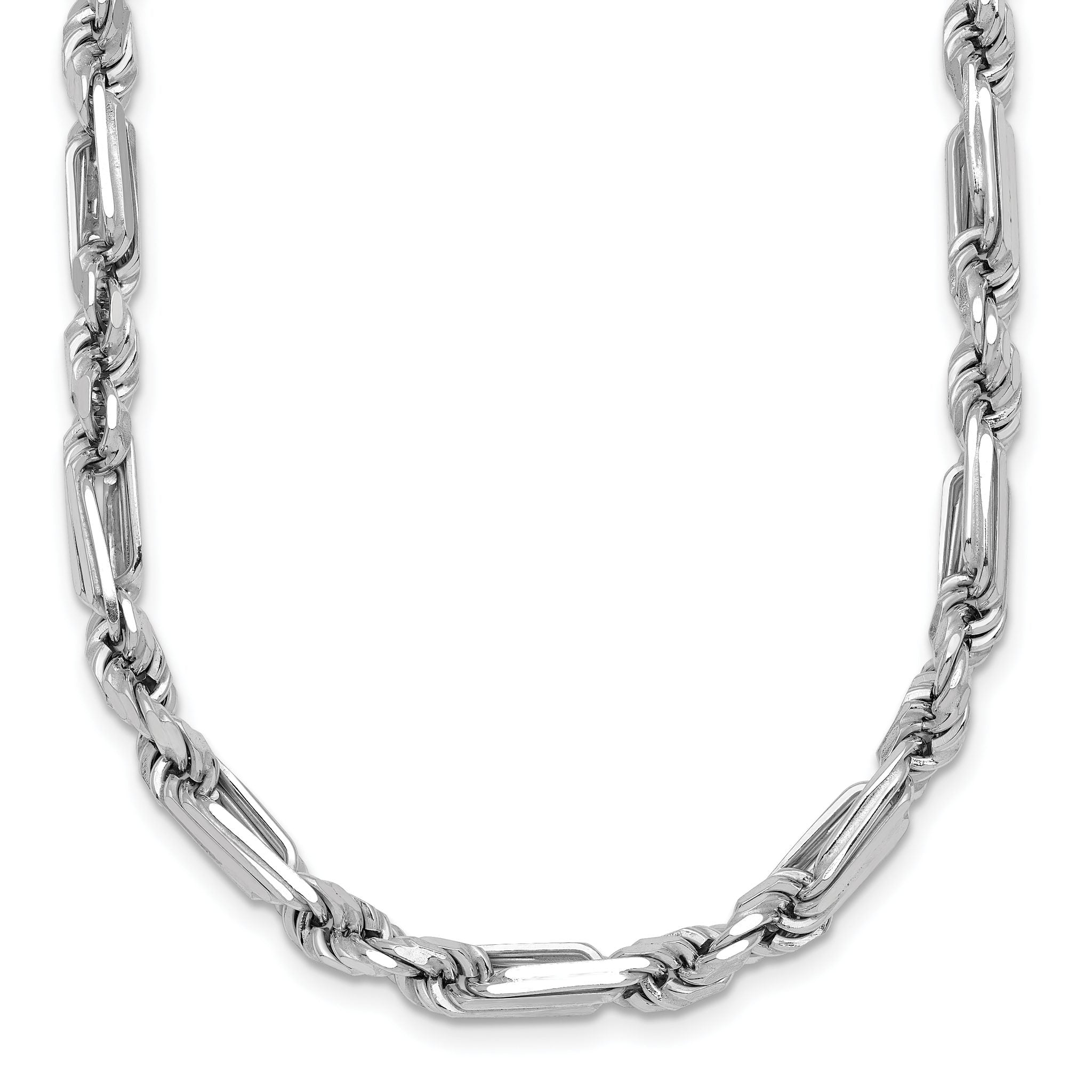 Sterling Silver Rhodium-plated Polished 4.75mm Figaro Rope Chain 19.75 inch Necklace Main image