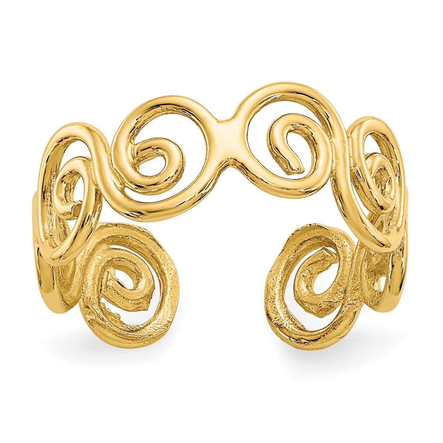 14k Scroll Toe Ring Main image