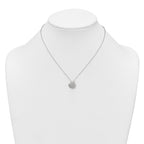 Sterling Silver Polished and Grooved CZ Fish 16 Inch with 2 Inch Extension Necklace