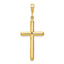Sophia Jewelers 14K Gold Polished Cross Pendant Elegant Flat Back Design