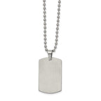 Reversible Dog Tag Necklace in Stainless Steel, 22"