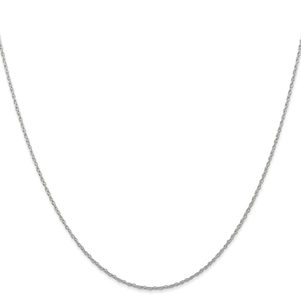 Women's 14K White Gold Solid Carded Chain Necklace 0.7mm