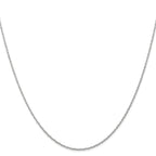 Women's 14K White Gold Solid Carded Chain Necklace 0.7mm