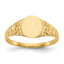 14k 7.0x8.0mm Closed Back Signet Ring