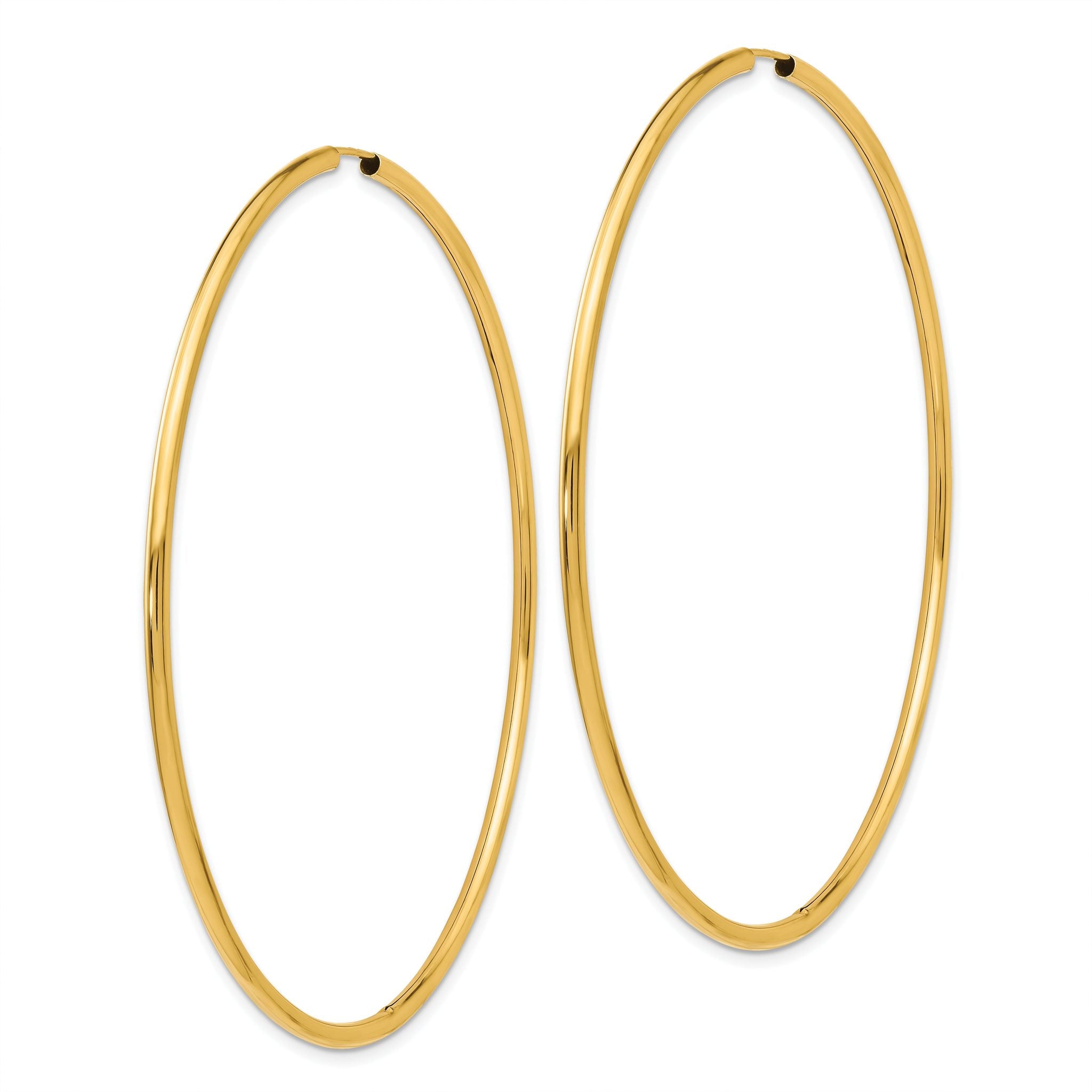 14K Endless Hoop Earrings Secondary image