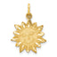 10K Gold Sun Charm Pendant with Polished Finish Elegant Yellow Design