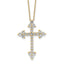 14k 1 1/2 carat Lab Grown Diamond VS/SI+ G+ Complete 18 inch Cross Pendant Necklace