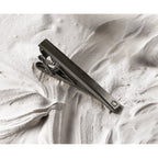 Men's Gunmetal Brushed and Polished Cubic Zirconia Stainless Steel Tie Bar
