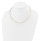 10 Karat 7-8mm White Near-Round Freshwater Cultured Pearl 16 inch Necklace