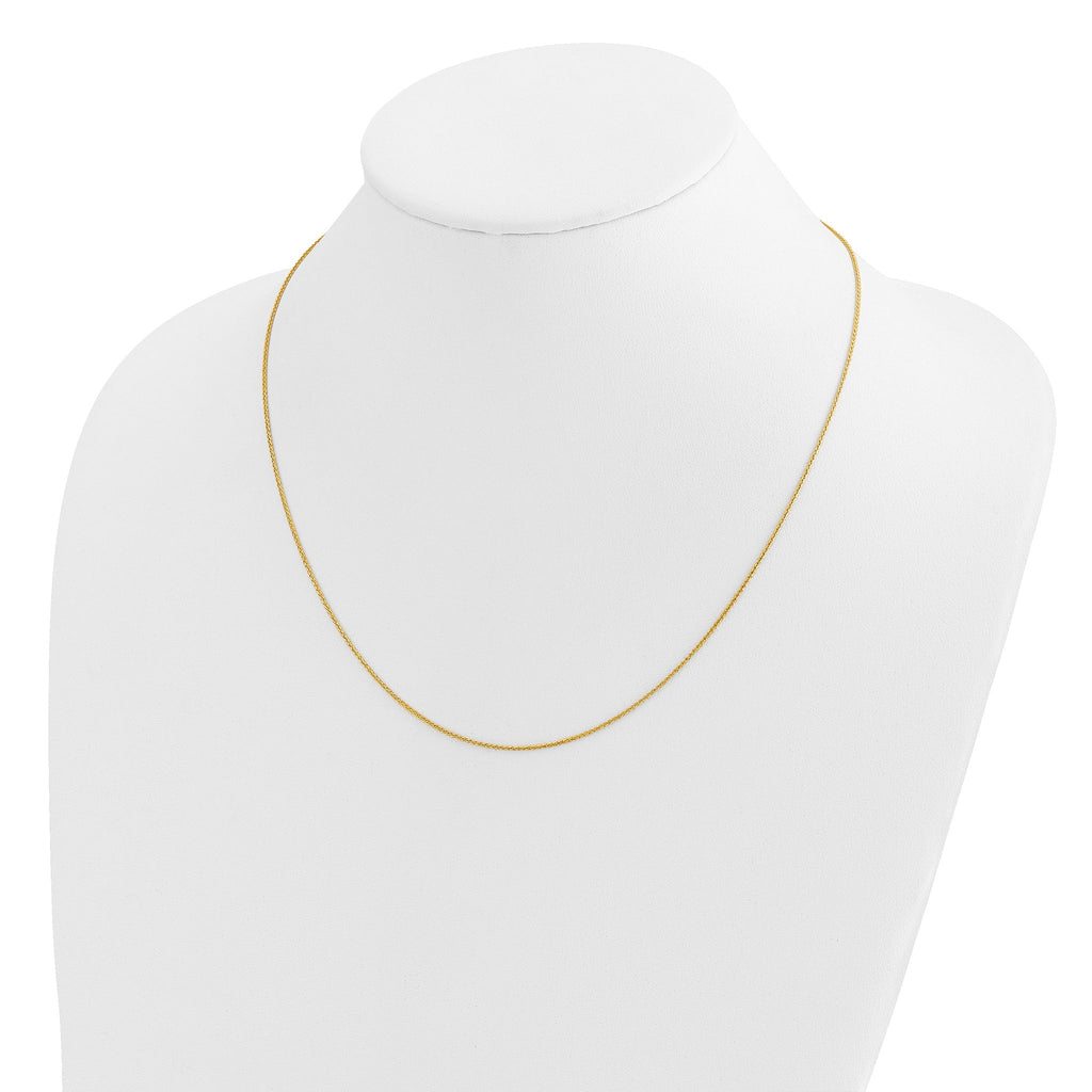 Adjustable Diamond-Cut Wheat Chain in 14K Yellow Gold
